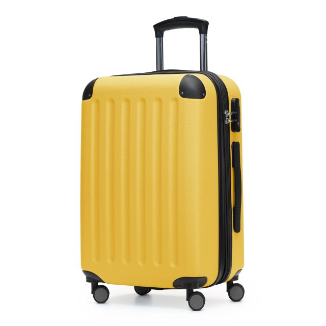 Spree - Hartschalen Handgepäck Koffer in Gelb (matt), 55cm, 49 Liter, 4 Rollen