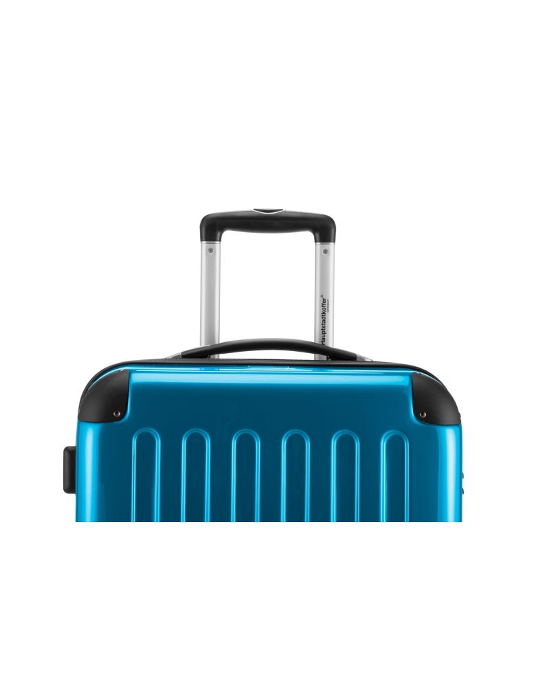 Alex - Hard-side Luggage Cyanblue Glossy, TSA, 65 cm, 74 Liter