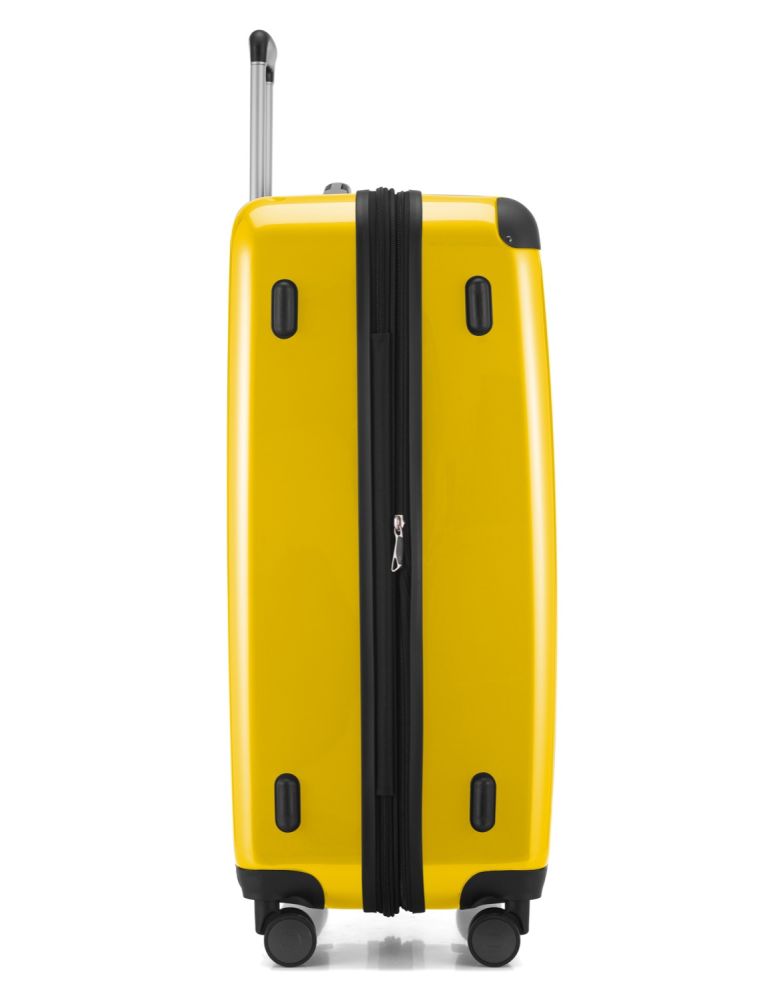 Alex - Hard-side Luggage Yellow Glossy, TSA, 75 cm, 119 Liter