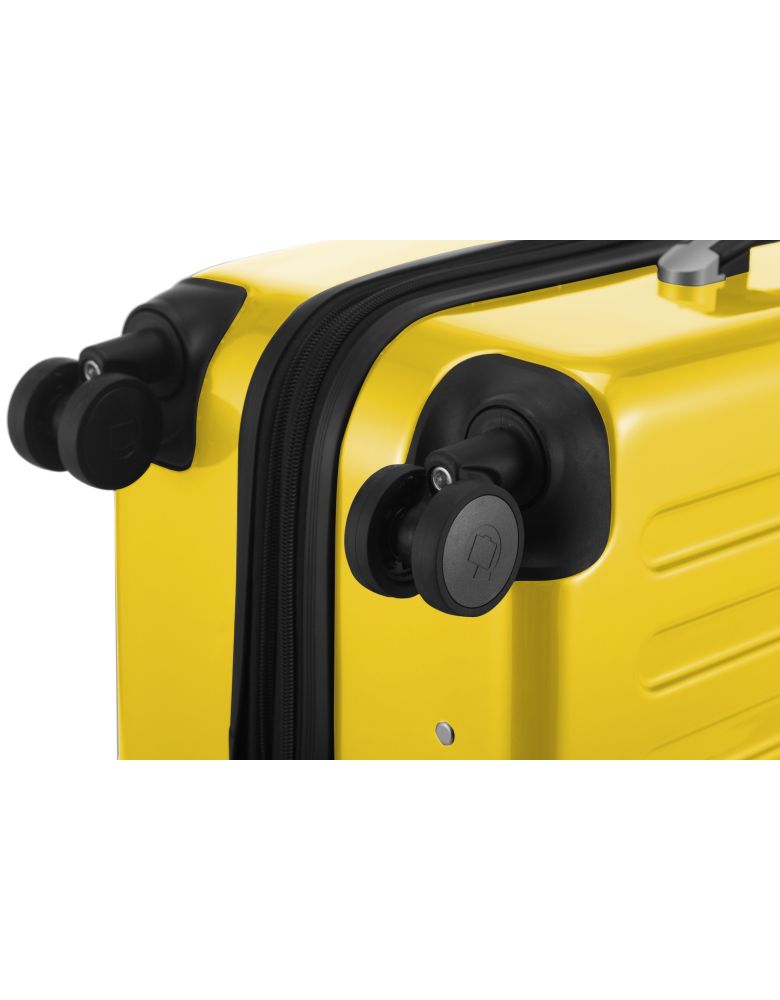 Alex - Hard-side Luggage Yellow Glossy, TSA, 75 cm, 119 Liter