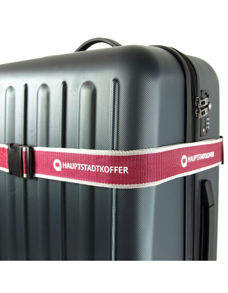 Gearmax Sangle Valise Avec Cadenas 3 Chiffres - Sécurité Et Robustesse Pour Vos Voyages (Noir/Rouge)
