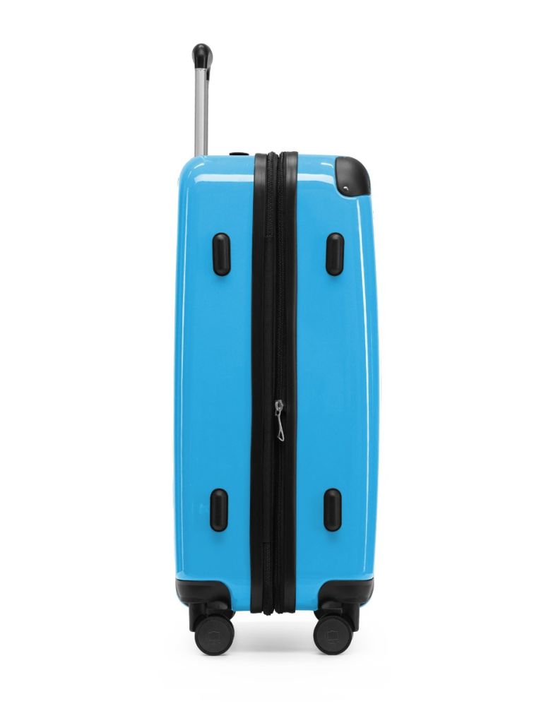 Alex Hard-Side Luggage Cyan Blue Glossy, 65 cm | Hauptstadtkoffer