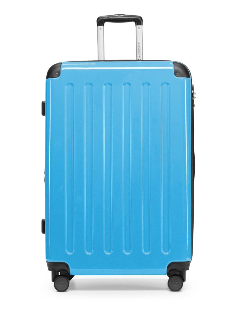 Alex Luggage Cyan Blue Glossy, 75 cm, TSA | Hauptstadtkoffer