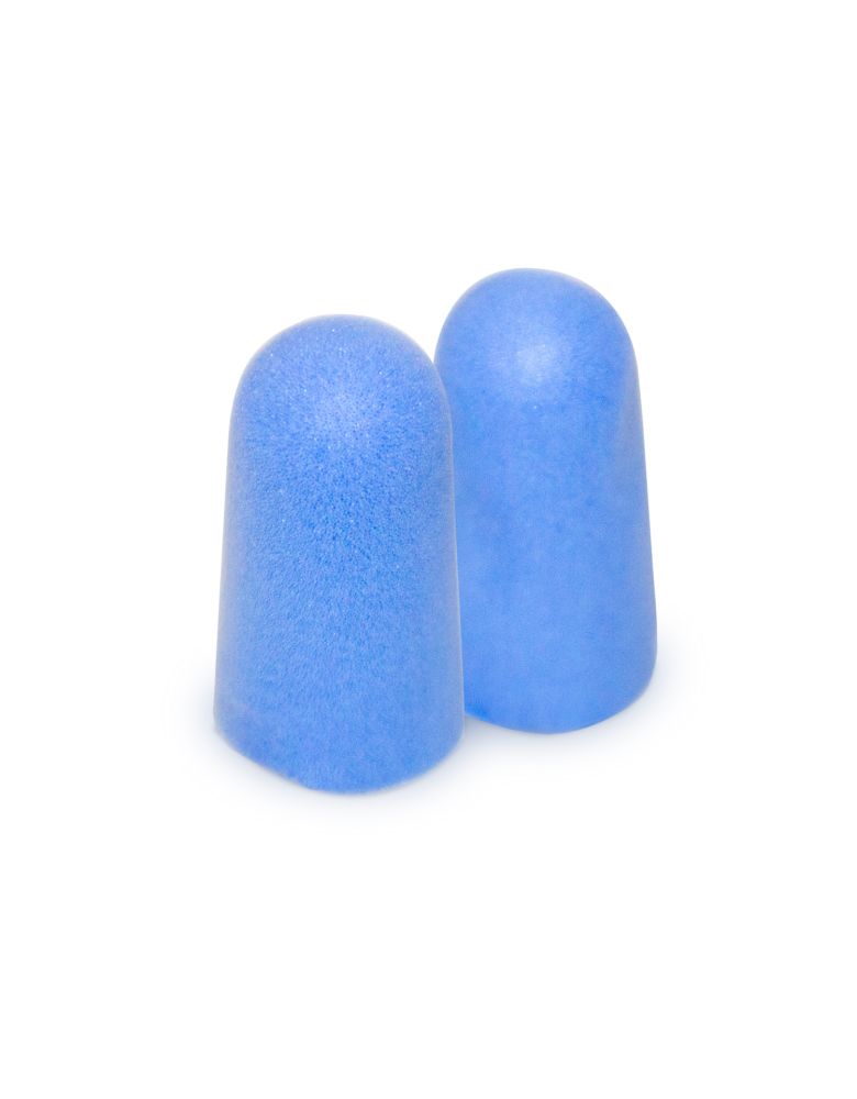 Deux bouchons d'oreilles bleus du Premium Set de masque de sommeil