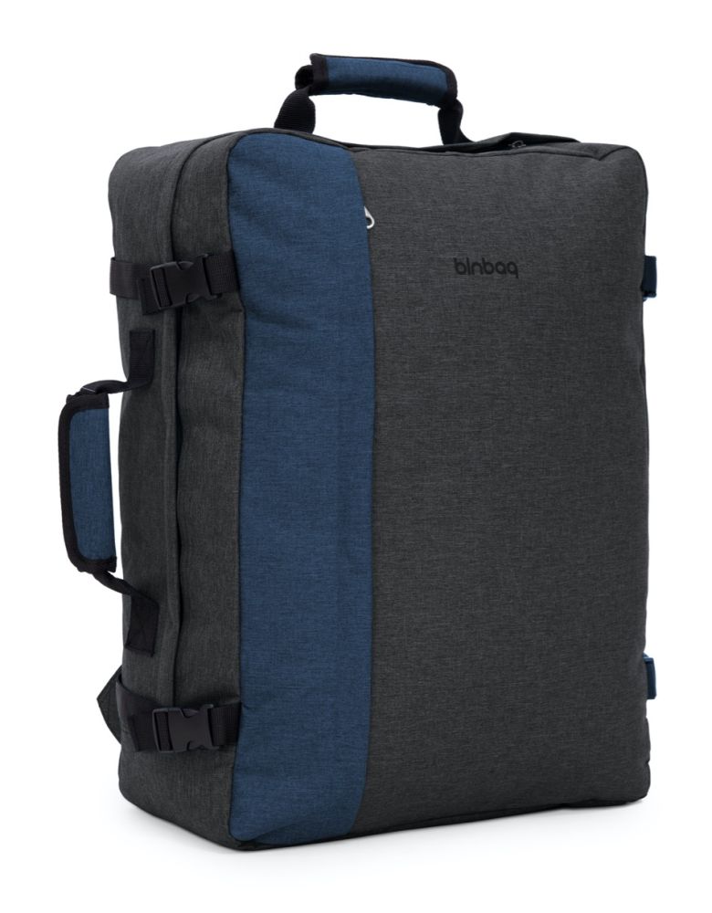 Sac à dos BLNBAG M3 de voyage en Bleu et Gris avec poignée et sangles de compression latérales