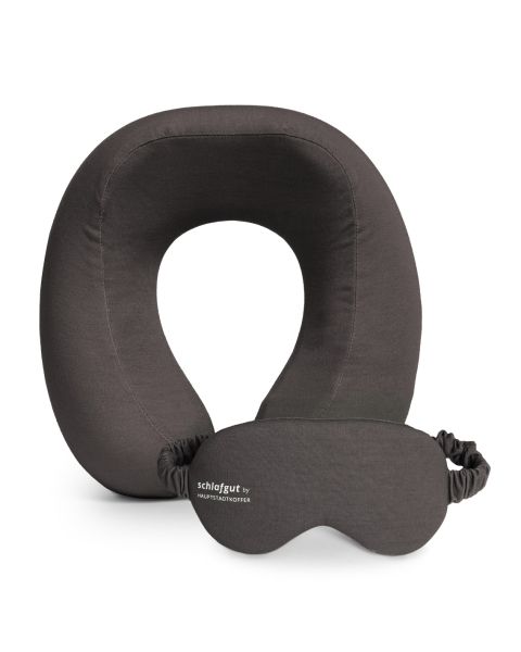 Hauptstadtkoffer Memory-Foam-Nackenkissen mit Schlafmaske in Graphit