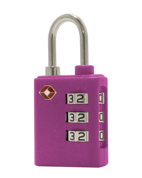 TSA Zahlenschloss - Vorhängeschloss Pink