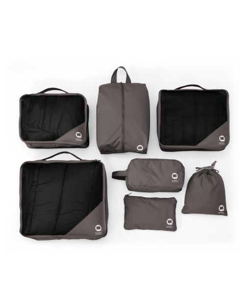 7-teiliges Packing Cubes Set für effizientes Packen von Hauptstadtkoffer.