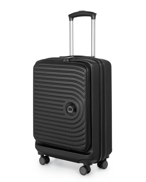 Mitte – Handgepäck mit Laptopfach, Toploader, XL Erweiterung, TSA, 55 cm, 47 Liter, Schwarz