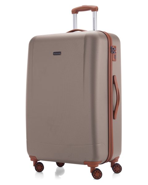 Wannsee - Großer Koffer - XL- Hartschalenkoffer - Champagner matt - TSA-Schloss - 77cm - 94 Liter - 4 gummierte 360° Leichtlaufrollen