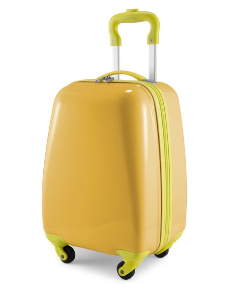 For Kids - Kindergepäck, Kinderkoffer, Hartschalenkoffer für Kinder, Handgepäck, 24 Liter, Gelb