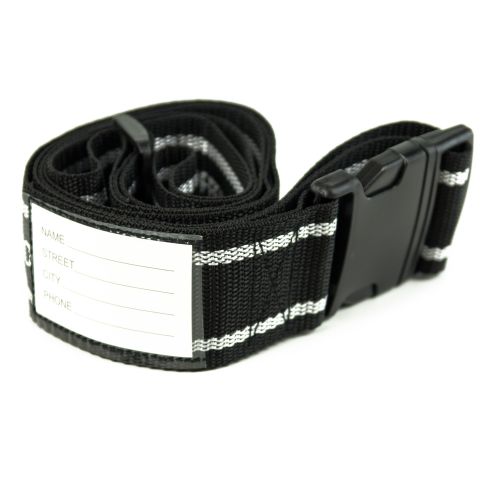 Gepäckgurt Kofferband Koffergurt - Schwarz / Weiß