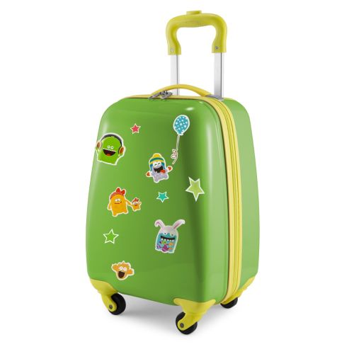 For Kids - Kindergepäck + reflektierende Aufkleber Monster, Kinderkoffer, Hartschalenkoffer für Kinder, Handgepäck, 24 Liter