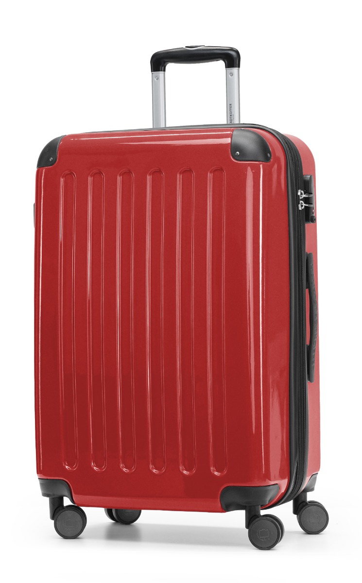 Alex Hard-Side Luggage Red Glossy, 65 cm, TSA | Hauptstadtkoffer
