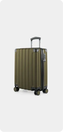 Olivgrüner Koffer der Serie Q-DAMM – Bildlink zur Q-DAMM Serie von Hauptstadtkoffer