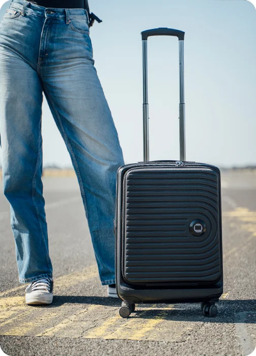 Laptop-Trolley in eleganter Hartschale mit Rollen – Bildlink zur Kategorie Laptop-Trolleys