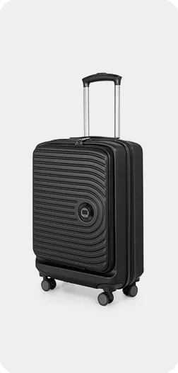 Schwarzer Koffer der Serie MITTE – Link zur MITTE Kofferserie von Hauptstadtkoffer