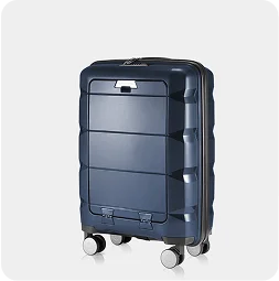 Dunkelblauer Hartschalenkoffer der Serie BRITZ mit Laptopfach – Link zur Serie von Hauptstadtkoffer