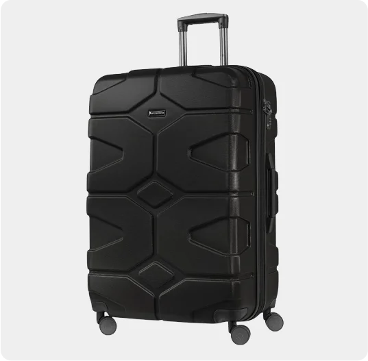 Schwarzer Hartschalenkoffer mit Muster – Serie X-KÖLLN von Hauptstadtkoffer, Link zur Serienseite